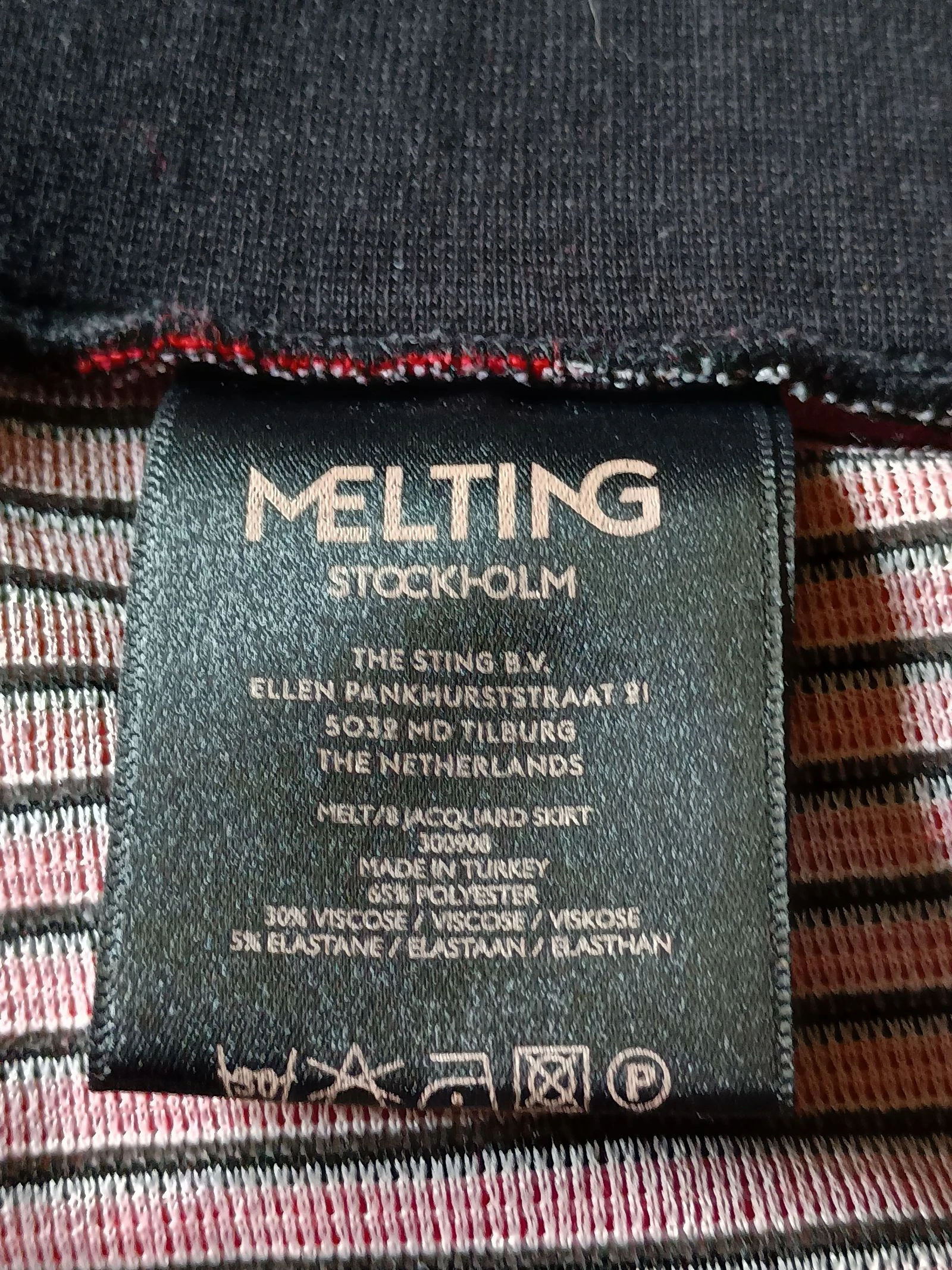 Melting Stockholm, minifalda a rayas, falda tubo. Talla M – photo 3